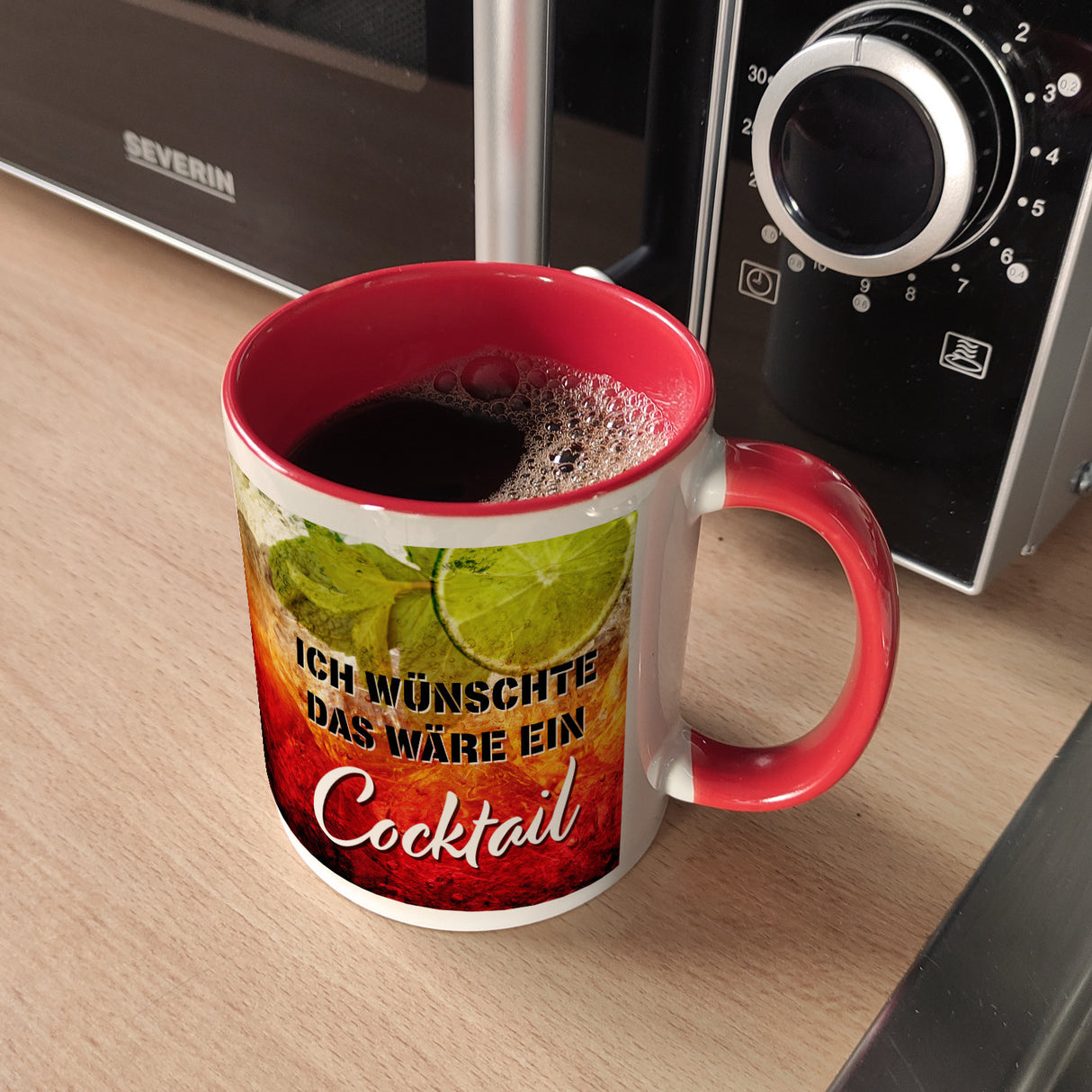 Ich wünschte das wäre ein Cocktail Kaffeebecher mit Cocktailmotiv