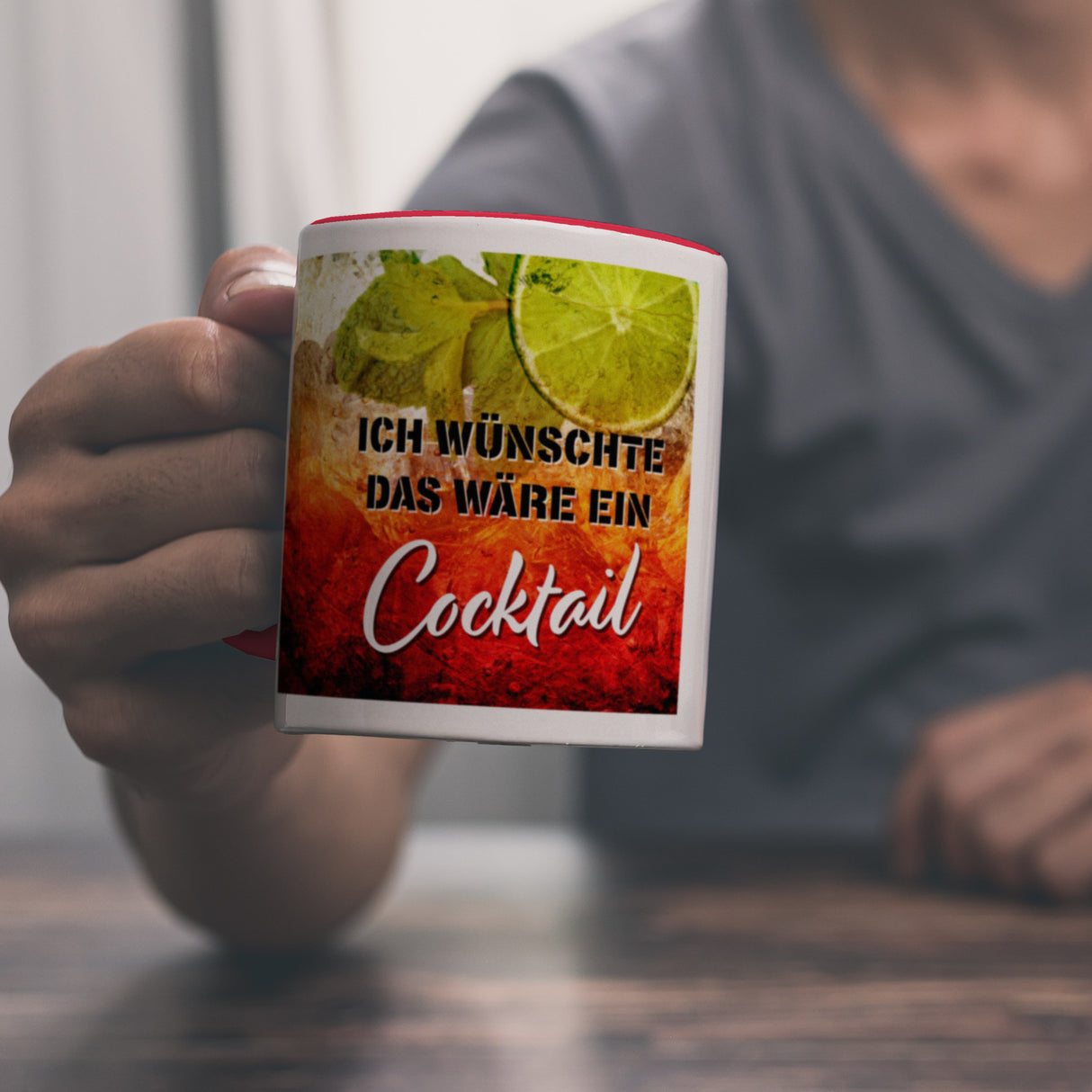 Ich wünschte das wäre ein Cocktail Kaffeebecher mit Cocktailmotiv