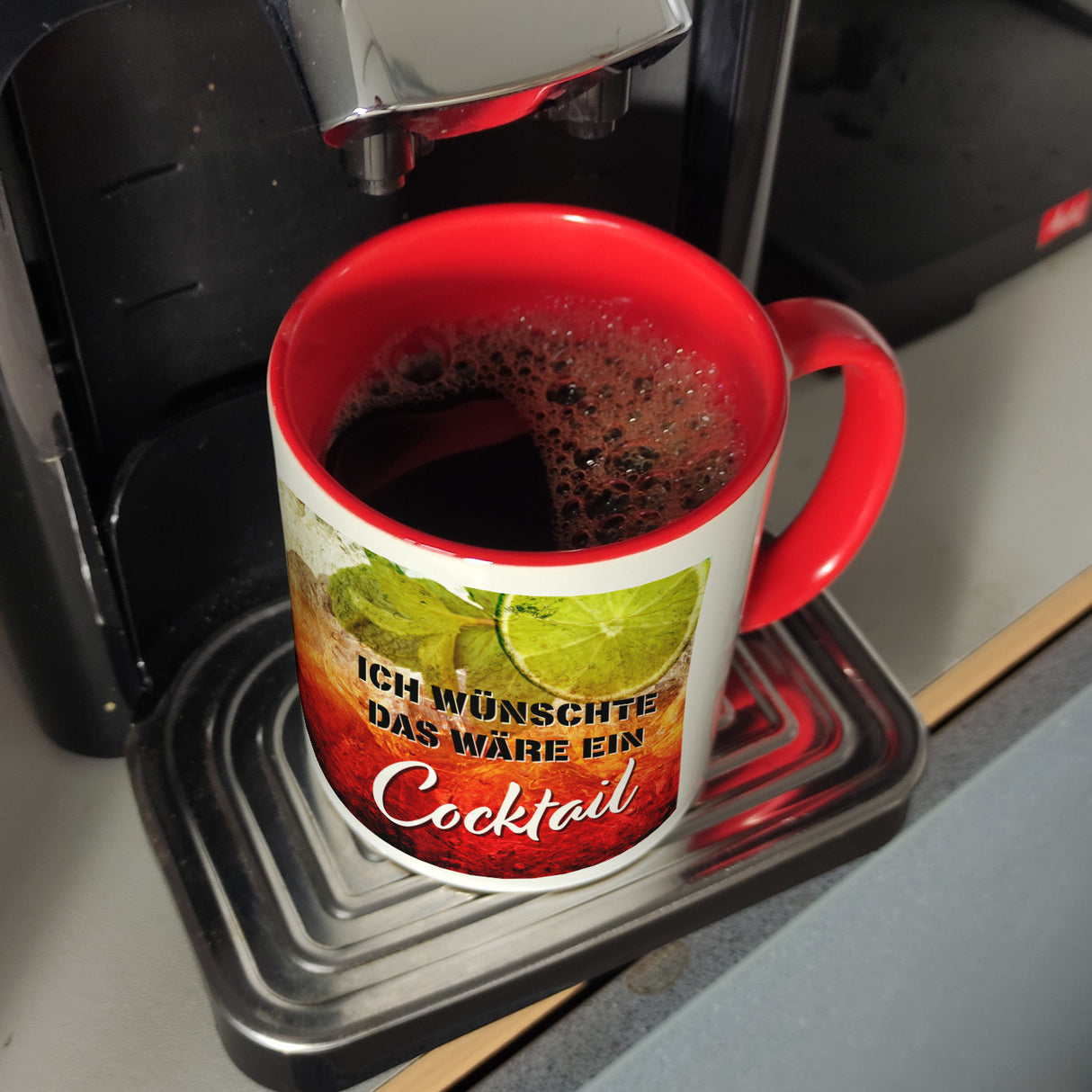 Ich wünschte das wäre ein Cocktail Kaffeebecher mit Cocktailmotiv