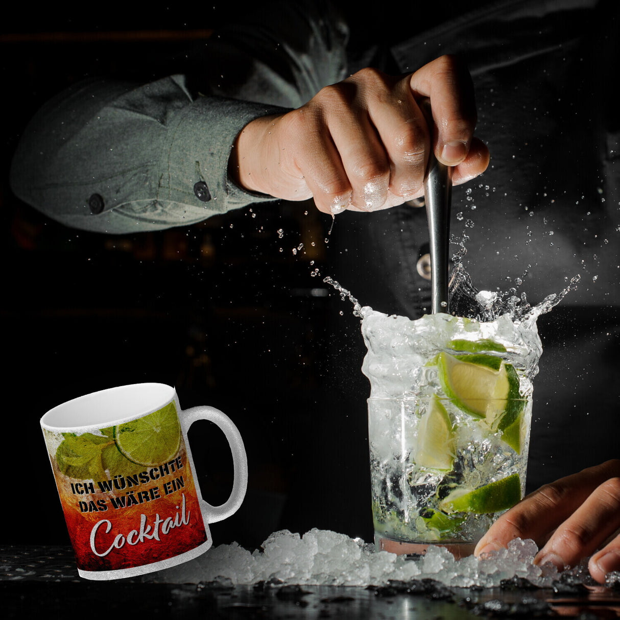 Ich wünschte das wäre ein Cocktail Kaffeebecher mit Cocktailmotiv