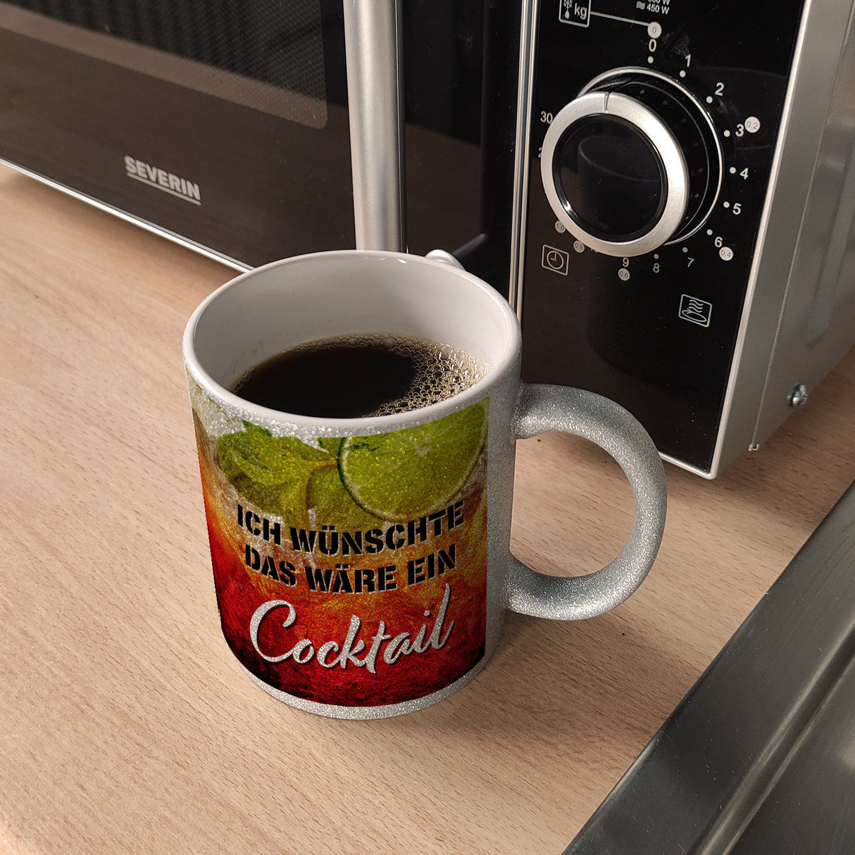 Ich wünschte das wäre ein Cocktail Kaffeebecher mit Cocktailmotiv