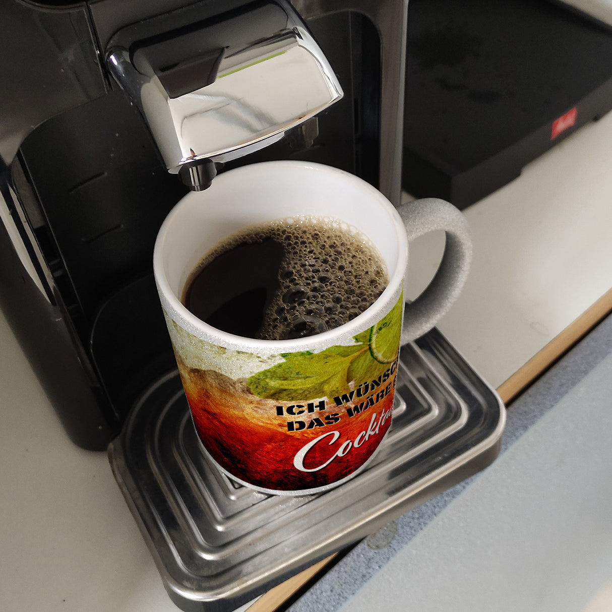 Ich wünschte das wäre ein Cocktail Kaffeebecher mit Cocktailmotiv