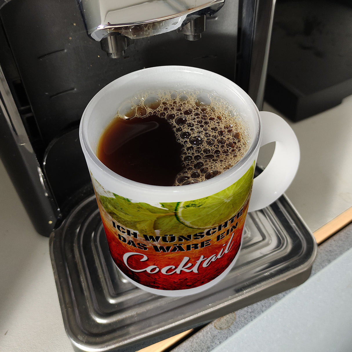 Ich wünschte das wäre ein Cocktail Kaffeebecher mit Cocktailmotiv