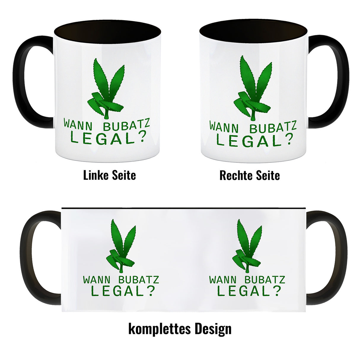 Wann Bubatz legal Kaffeebecher mit Graspflanze