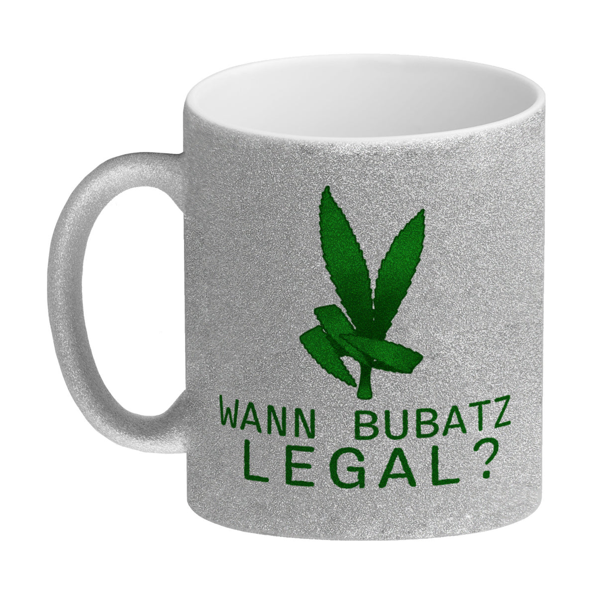 Wann Bubatz legal Kaffeebecher mit Graspflanze