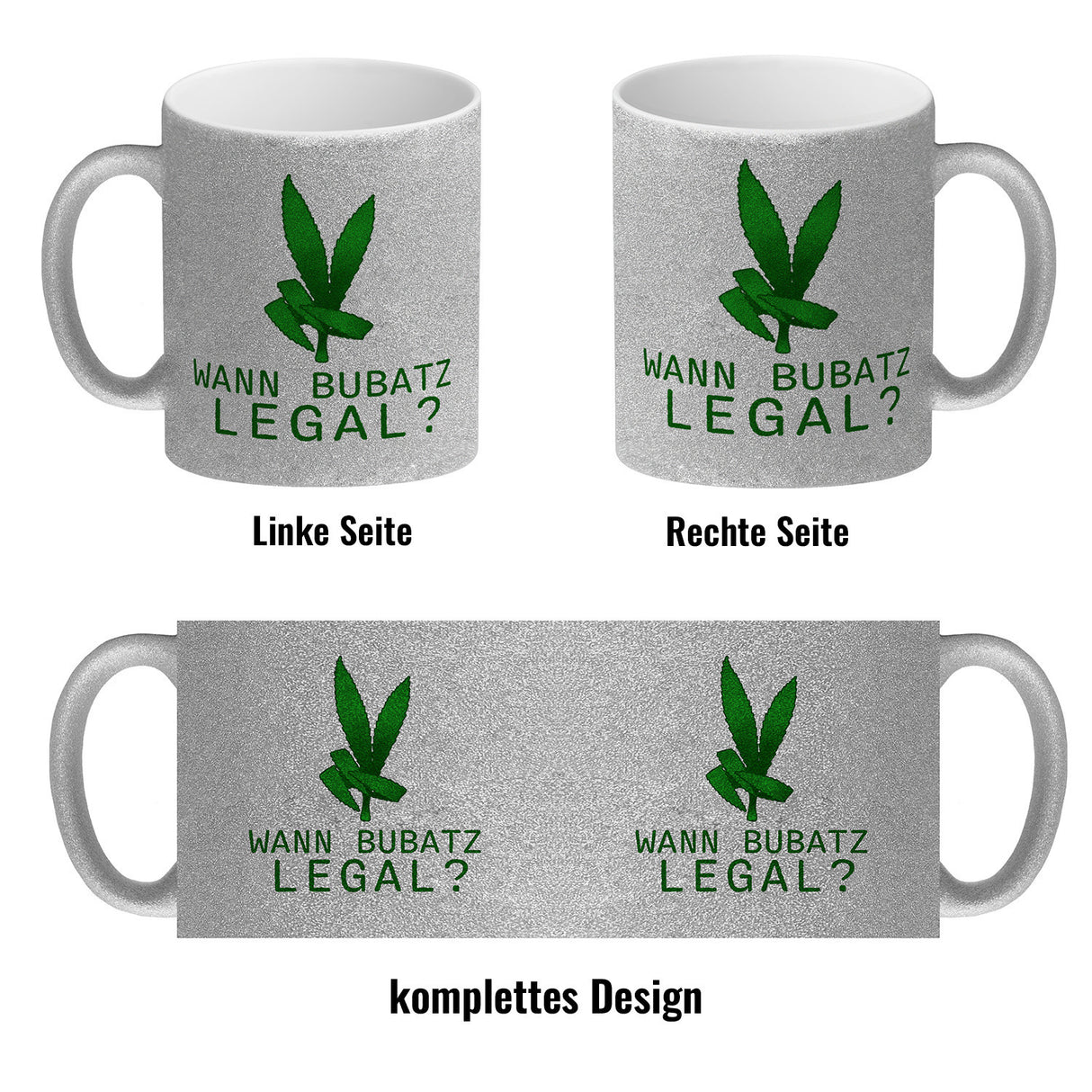 Wann Bubatz legal Kaffeebecher mit Graspflanze