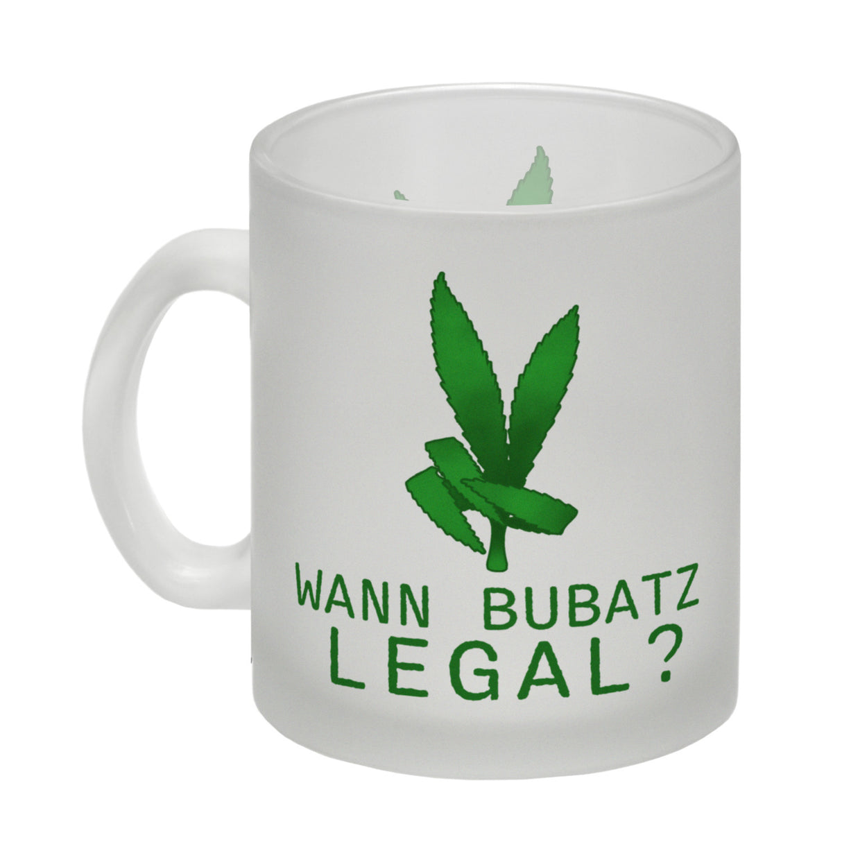 Wann Bubatz legal Kaffeebecher mit Graspflanze