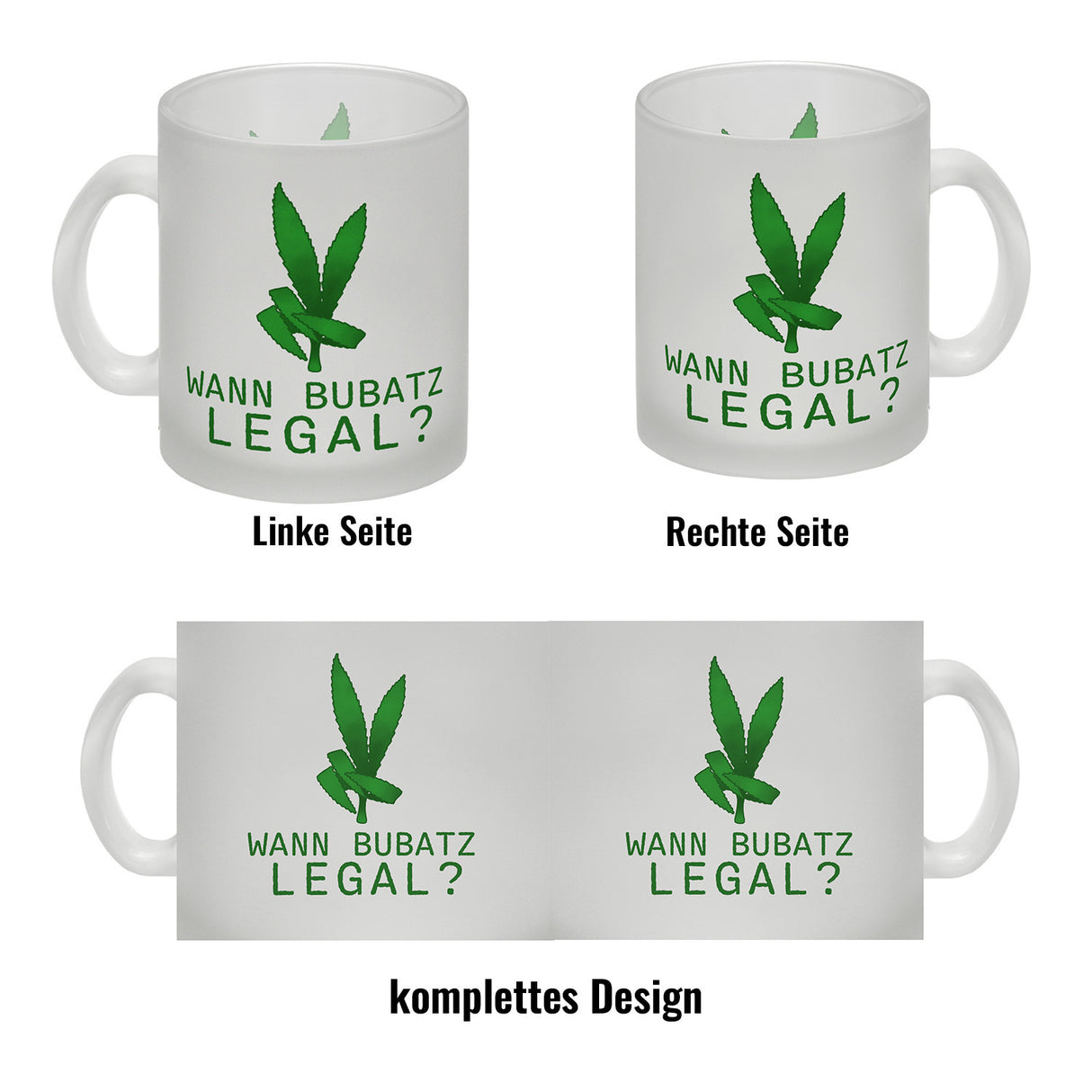 Wann Bubatz legal Kaffeebecher mit Graspflanze