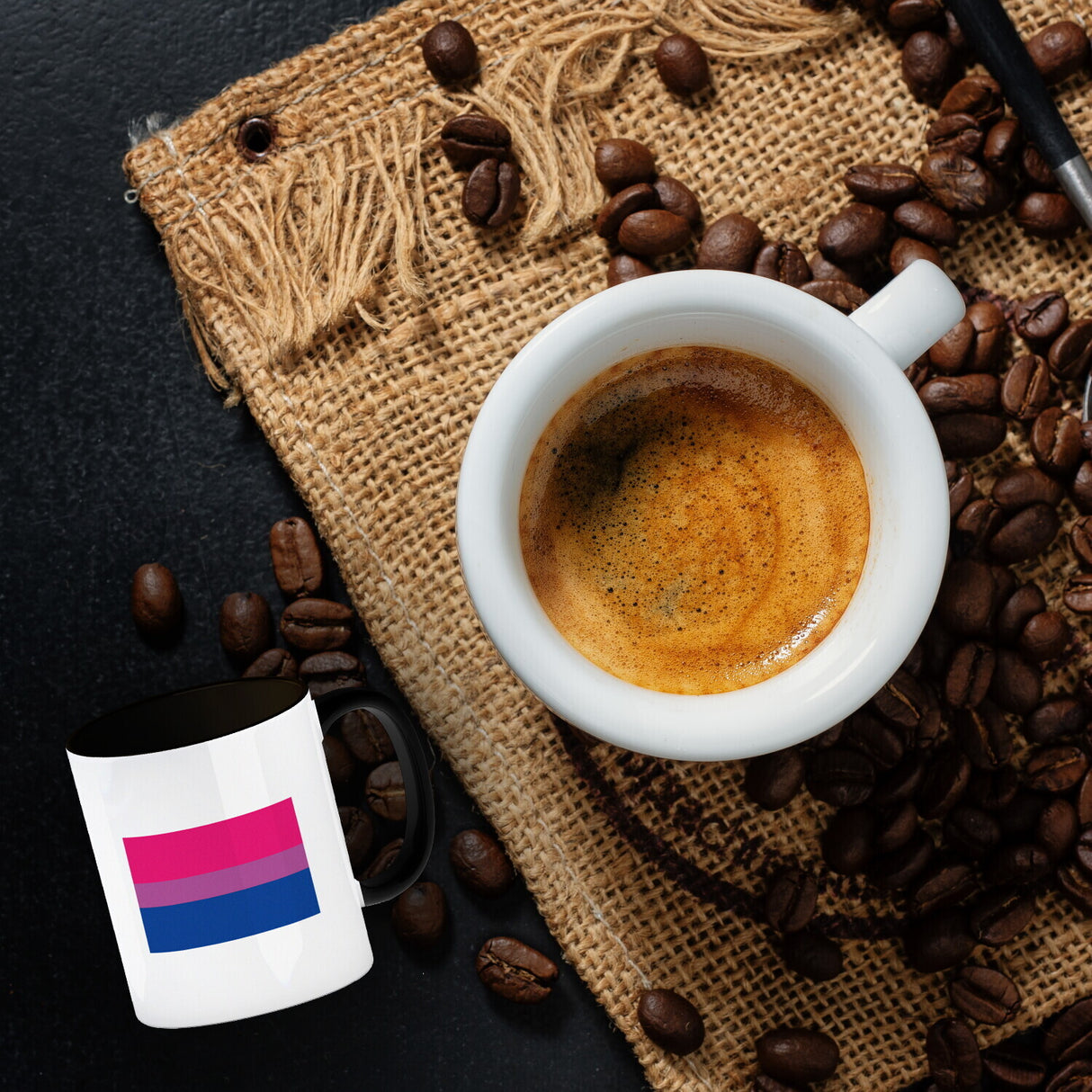 Bisexual Flagge Gleichberechtigung Kaffeebecher