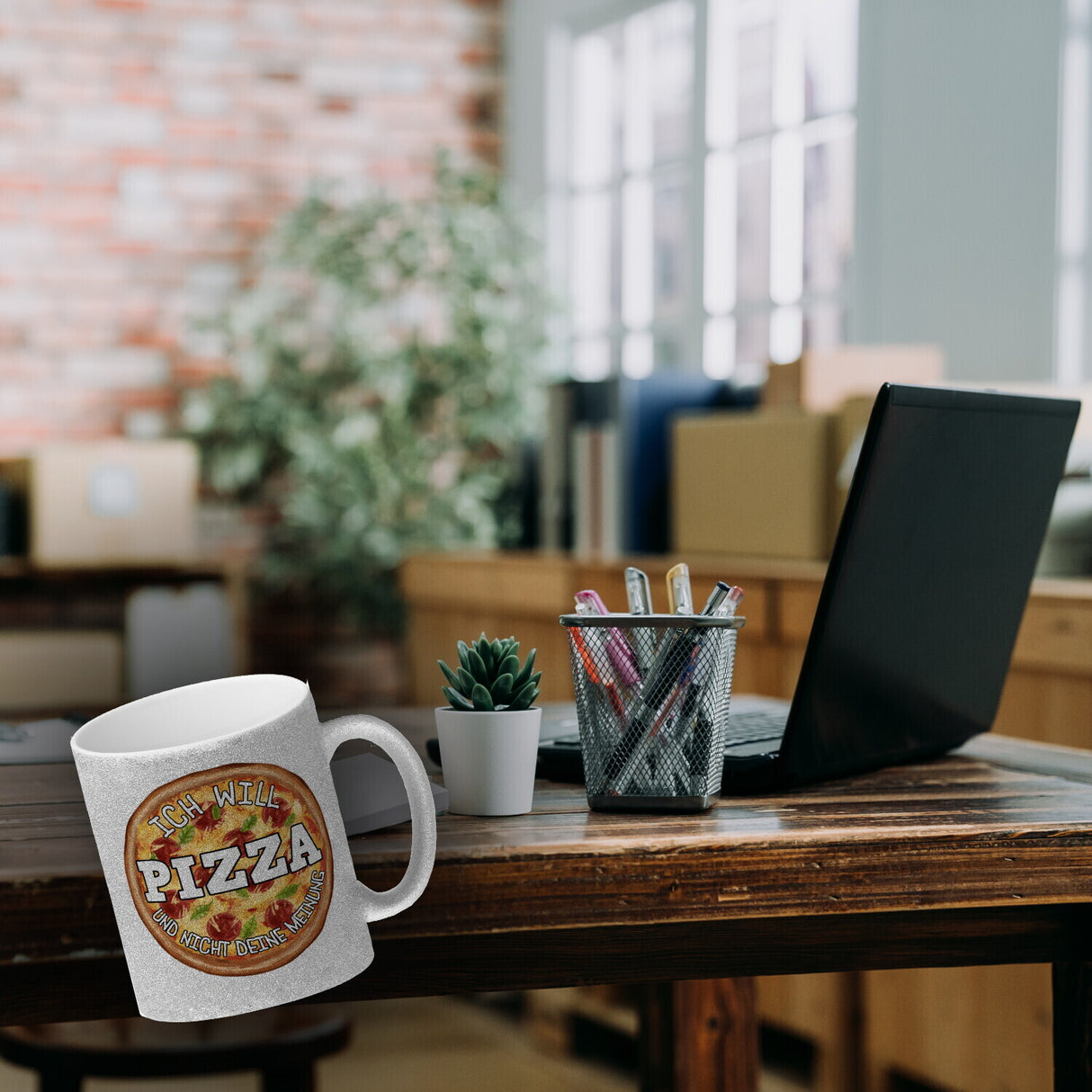 Ich will Pizza und nicht deine Meinung Kaffeebecher