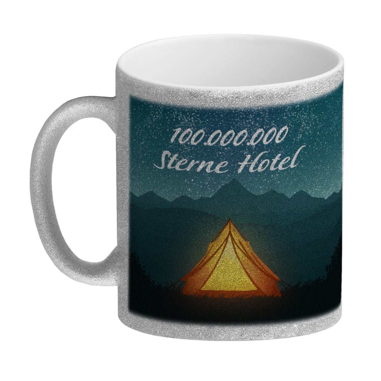 100.000.000 Sterne Hotel Kaffeebecher für Camper