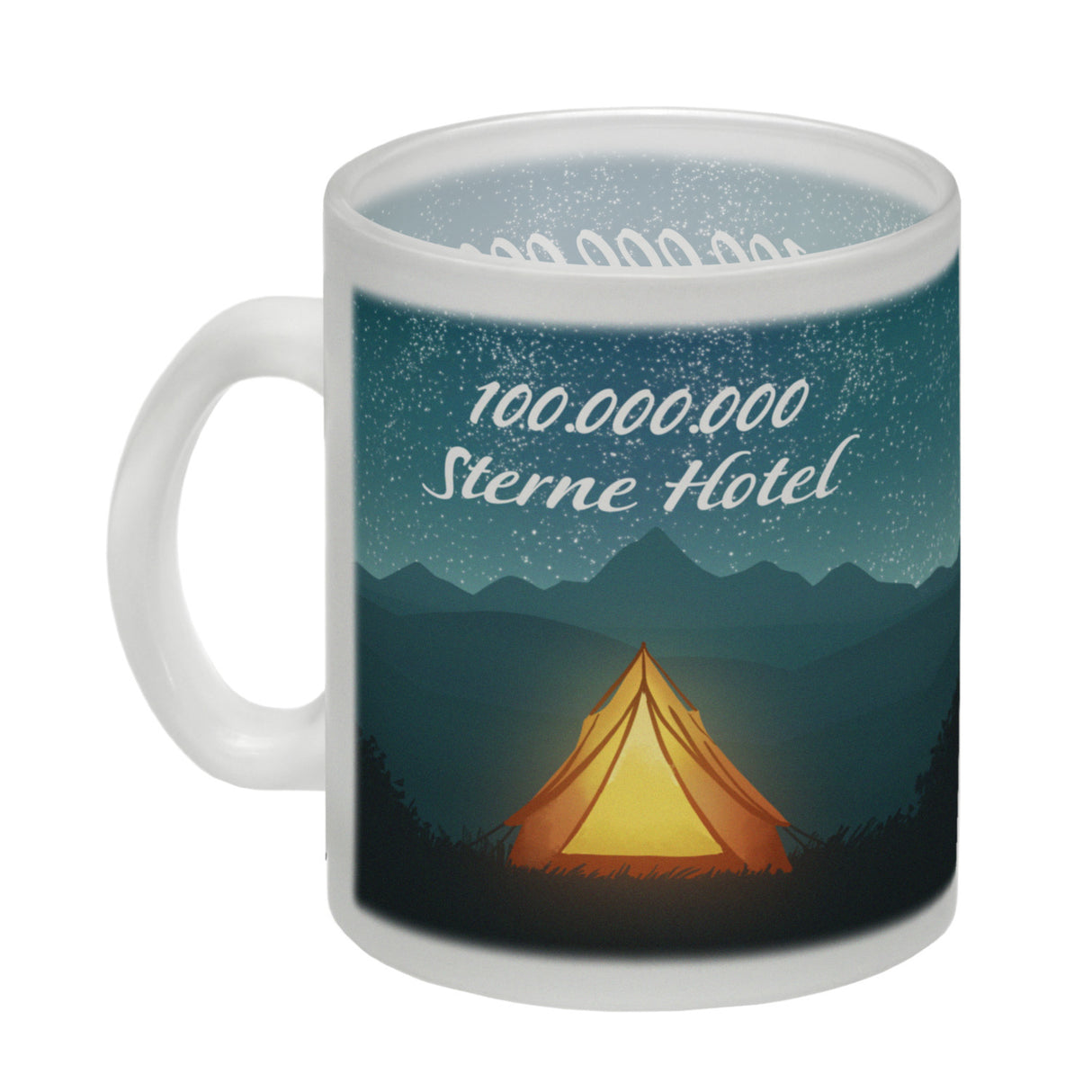 100.000.000 Sterne Hotel Kaffeebecher für Camper