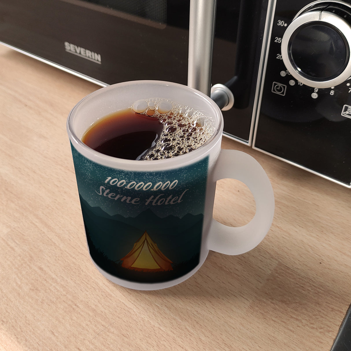 100.000.000 Sterne Hotel Kaffeebecher für Camper