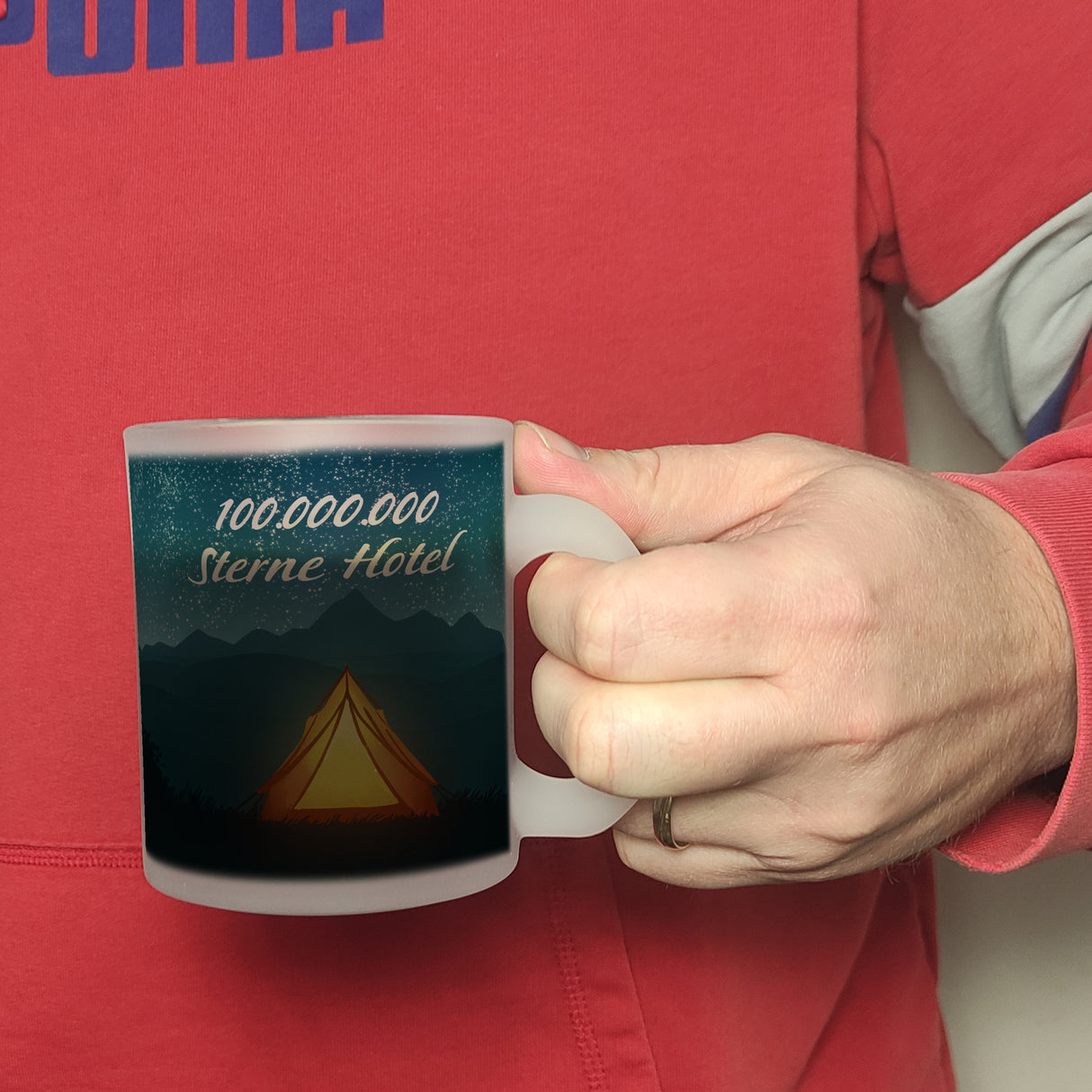 100.000.000 Sterne Hotel Kaffeebecher für Camper