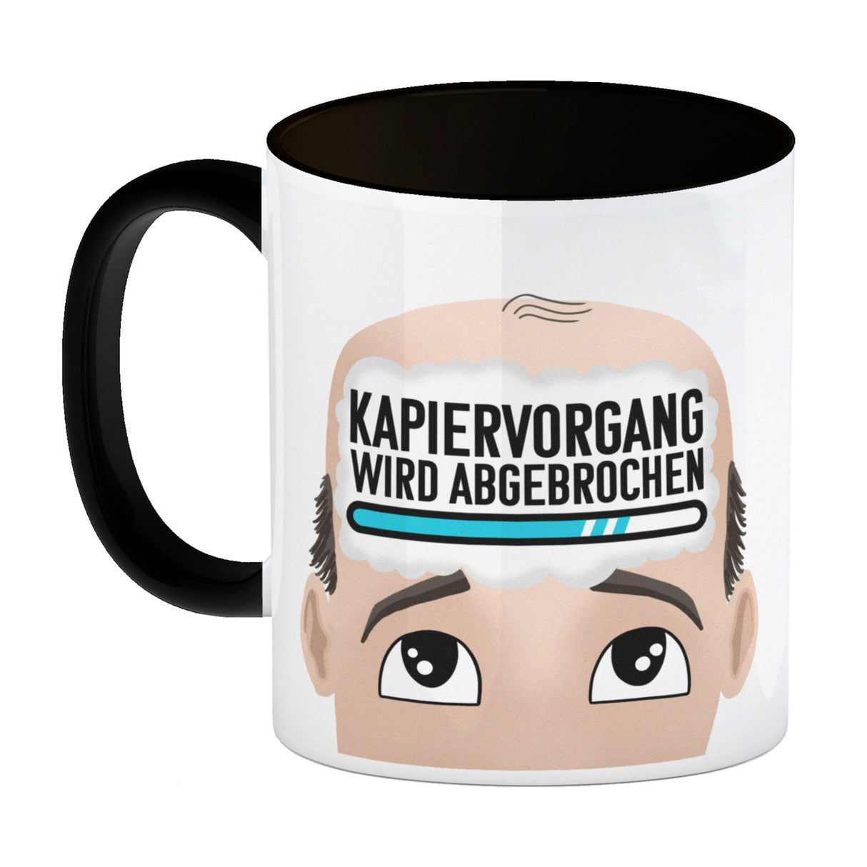 Kapiervorgang wird abgebrochen Büro Kaffeebecher