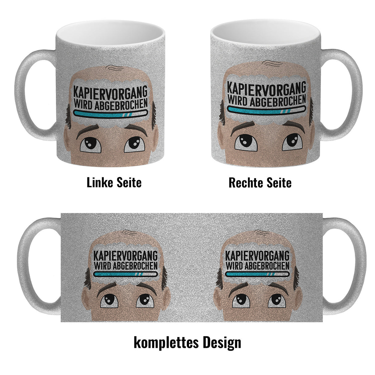 Kapiervorgang wird abgebrochen Büro Kaffeebecher