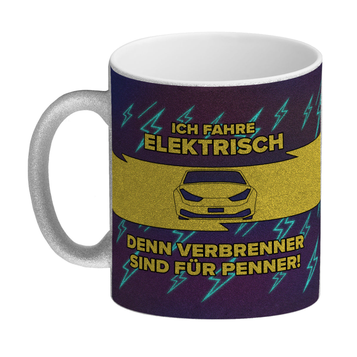 Ich fahre elektrisch, denn Verbrenner sind für Penner Kaffeebecher