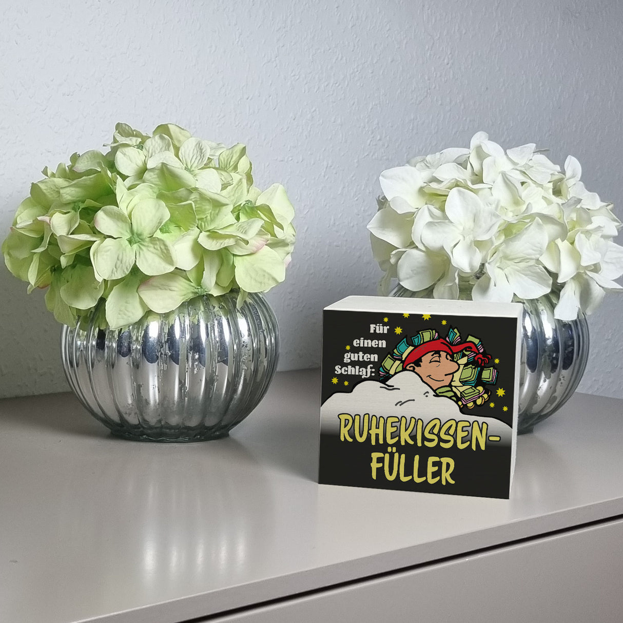 Ruhekissen-Füller Spardose zum Thema Sparen und Schlafen