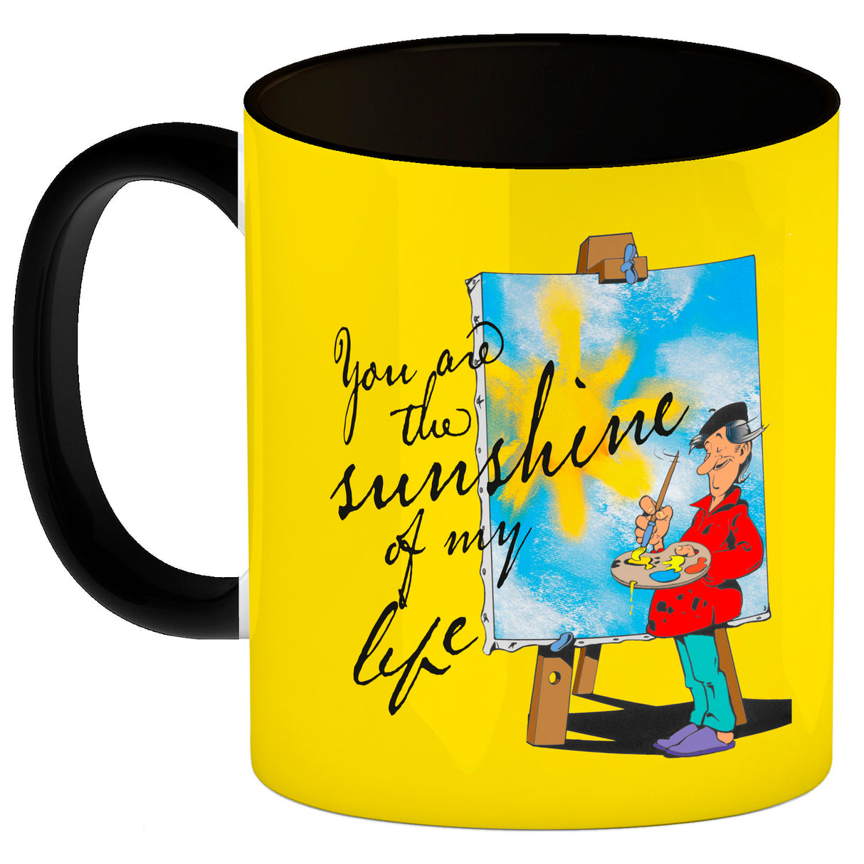 You are the sunshine of my life Kaffeebecher mit Staffelei Motiv