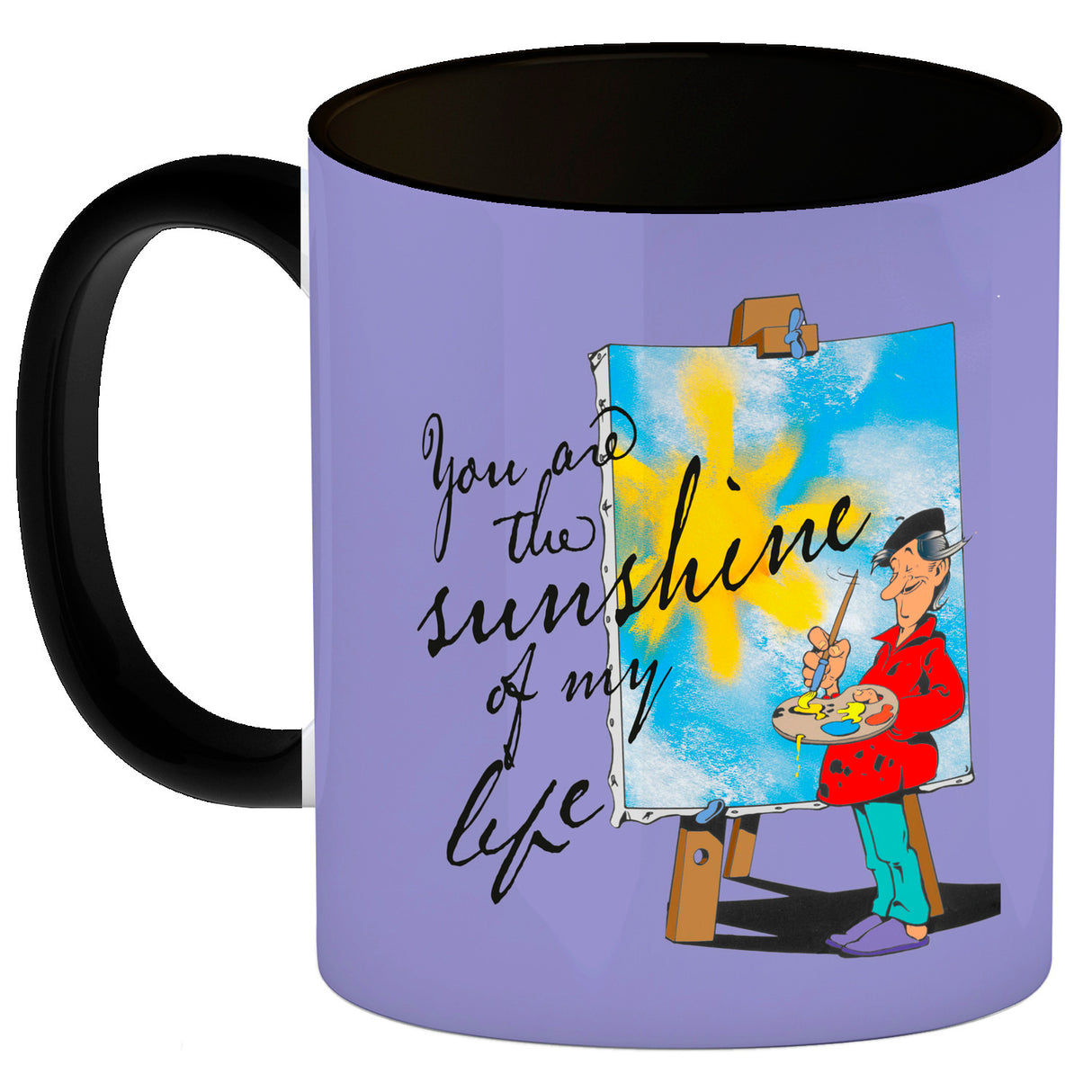 You are the sunshine of my life Kaffeebecher mit Staffelei Motiv