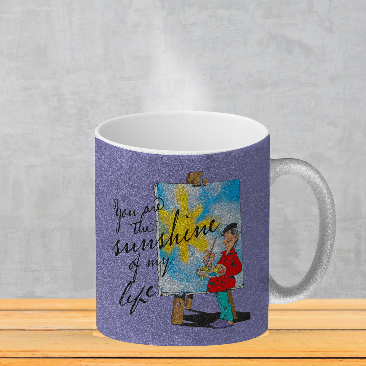 You are the sunshine of my life Kaffeebecher mit Staffelei Motiv