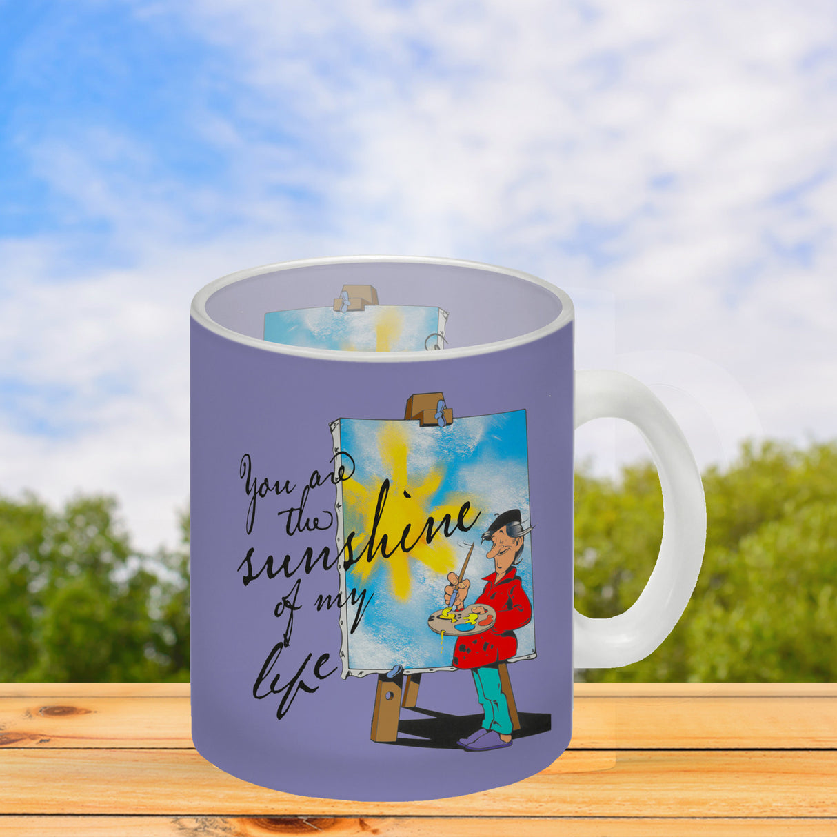 You are the sunshine of my life Kaffeebecher mit Staffelei Motiv