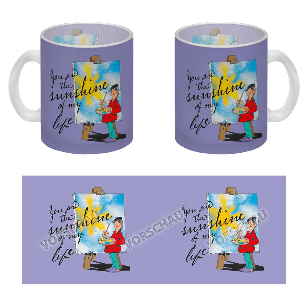 You are the sunshine of my life Kaffeebecher mit Staffelei Motiv