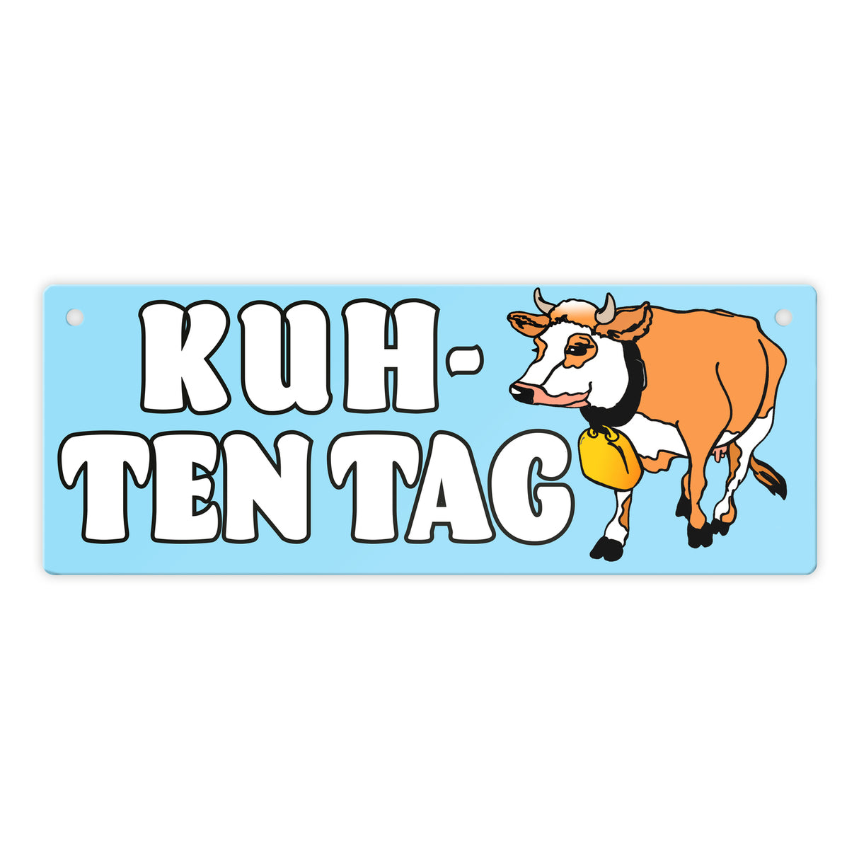 Kuh-ten Tag Metallschild mit Kuh zum Thema Bauernhof