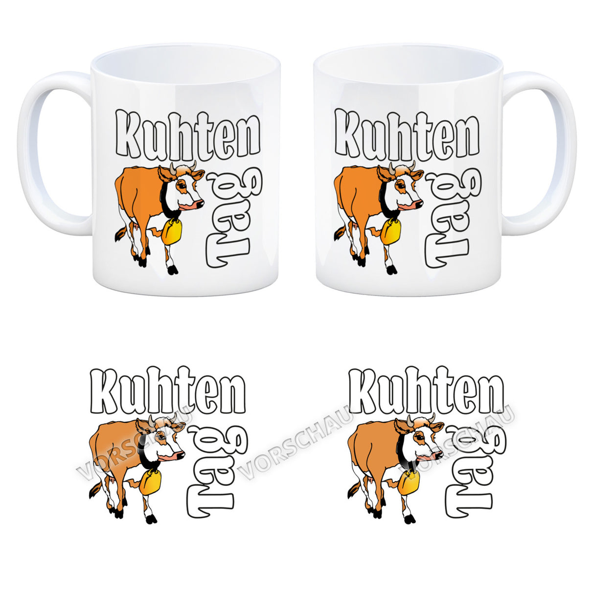 Kuhten Tag Kaffeebecher mit Kuh zum Thema Bauernhof