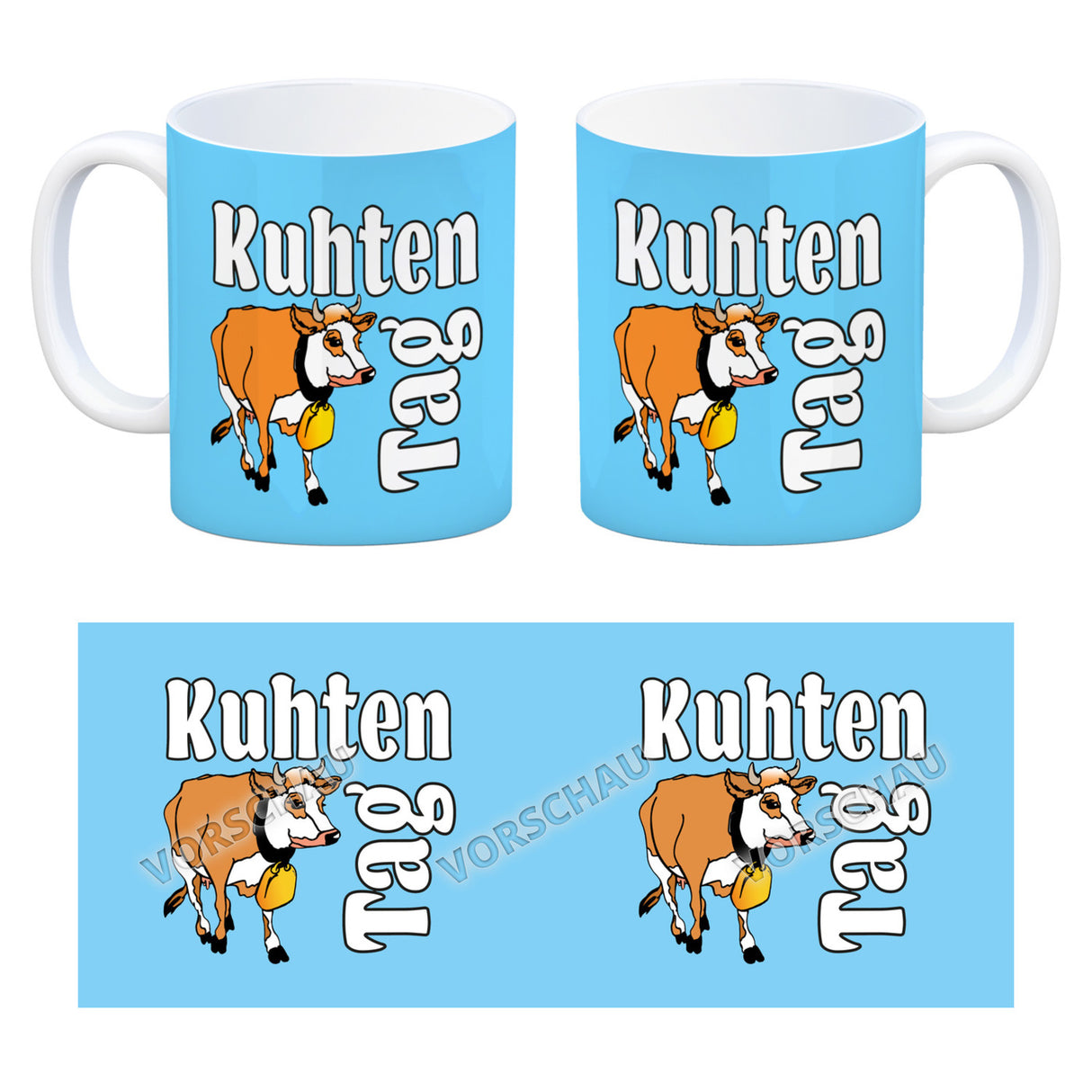 Kuhten Tag Kaffeebecher mit Kuh zum Thema Bauernhof