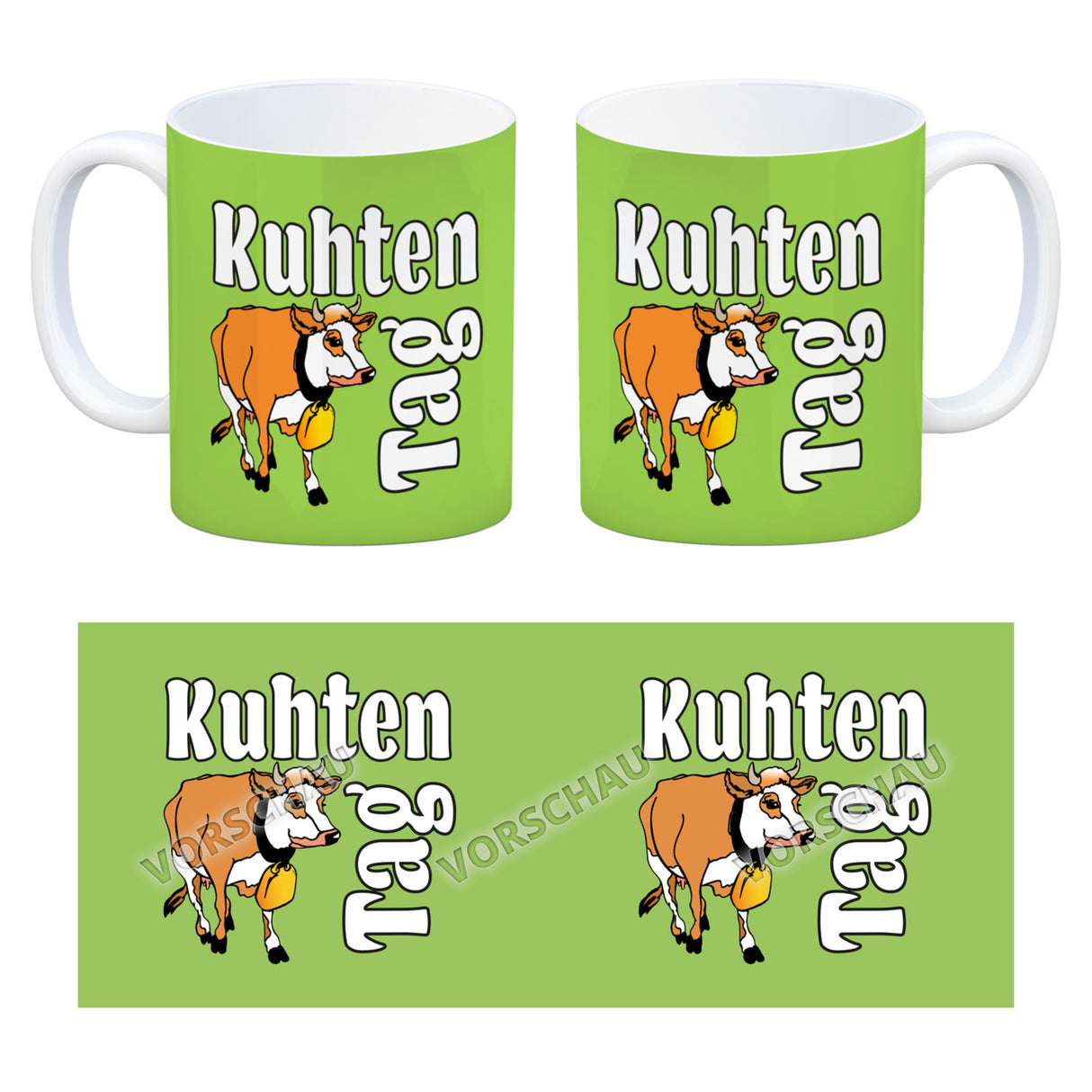 Kuhten Tag Kaffeebecher mit Kuh zum Thema Bauernhof