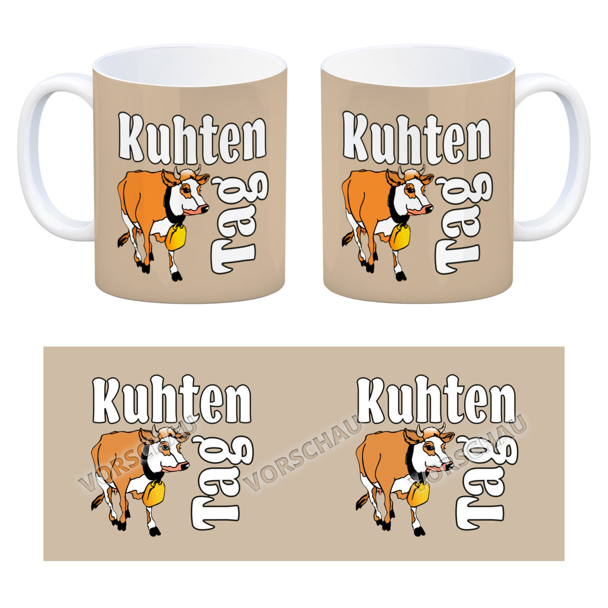 Kuhten Tag Kaffeebecher mit Kuh zum Thema Bauernhof