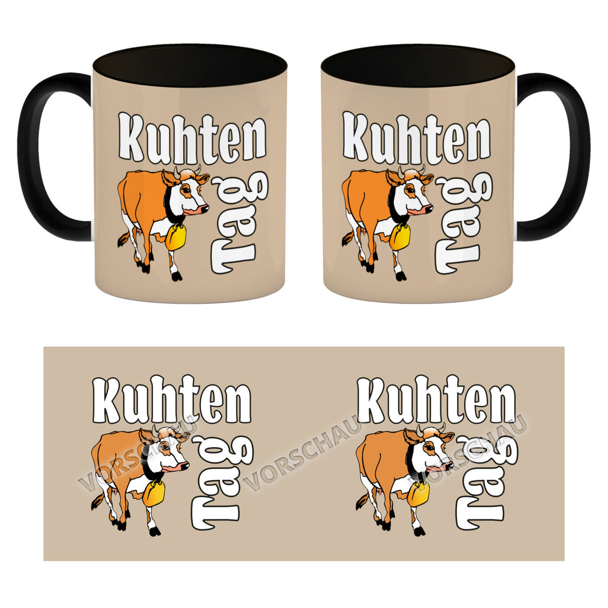 Kuhten Tag Kaffeebecher mit Kuh zum Thema Bauernhof