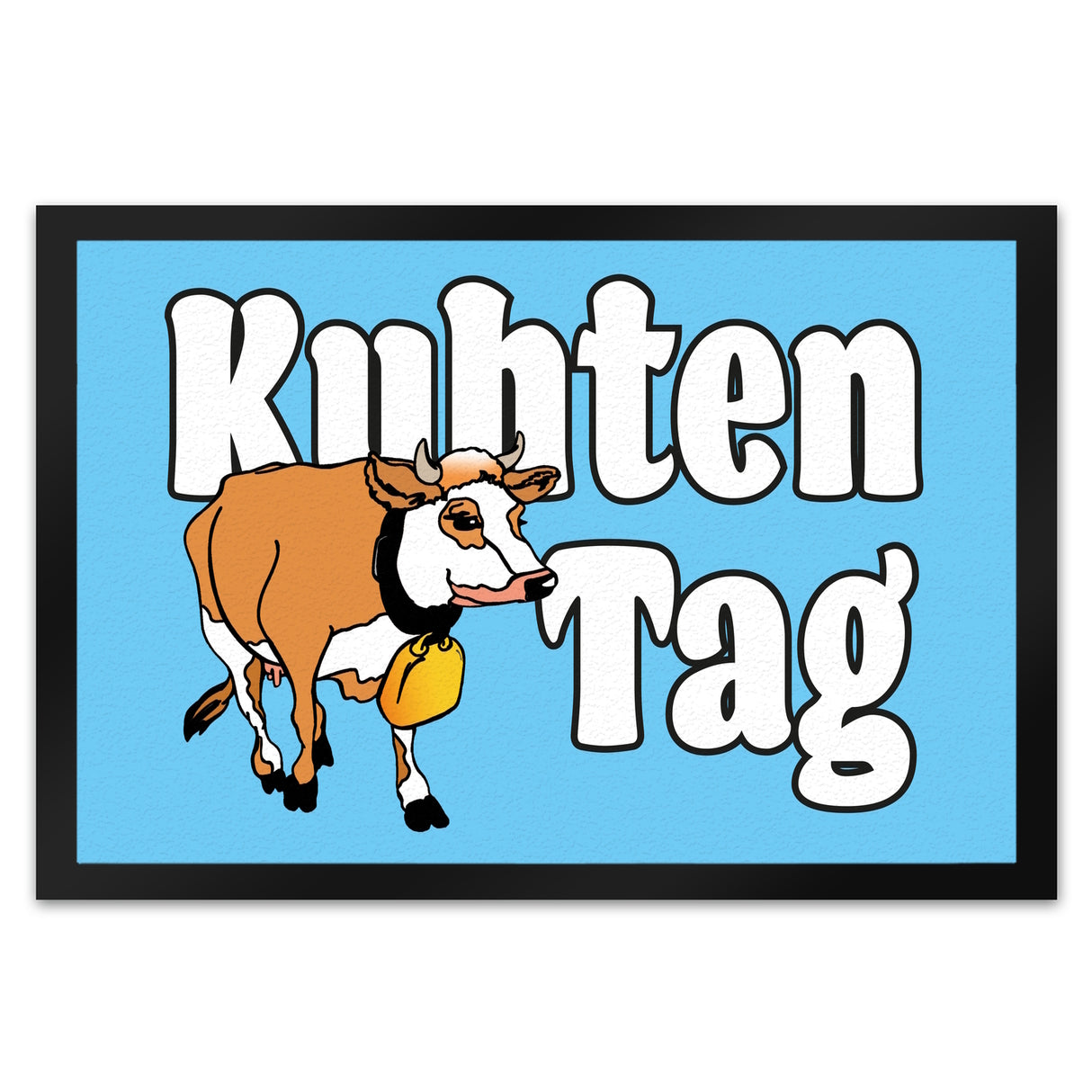 Kuhten Tag Fußmatte mit Kuh zum Thema Bauernhof