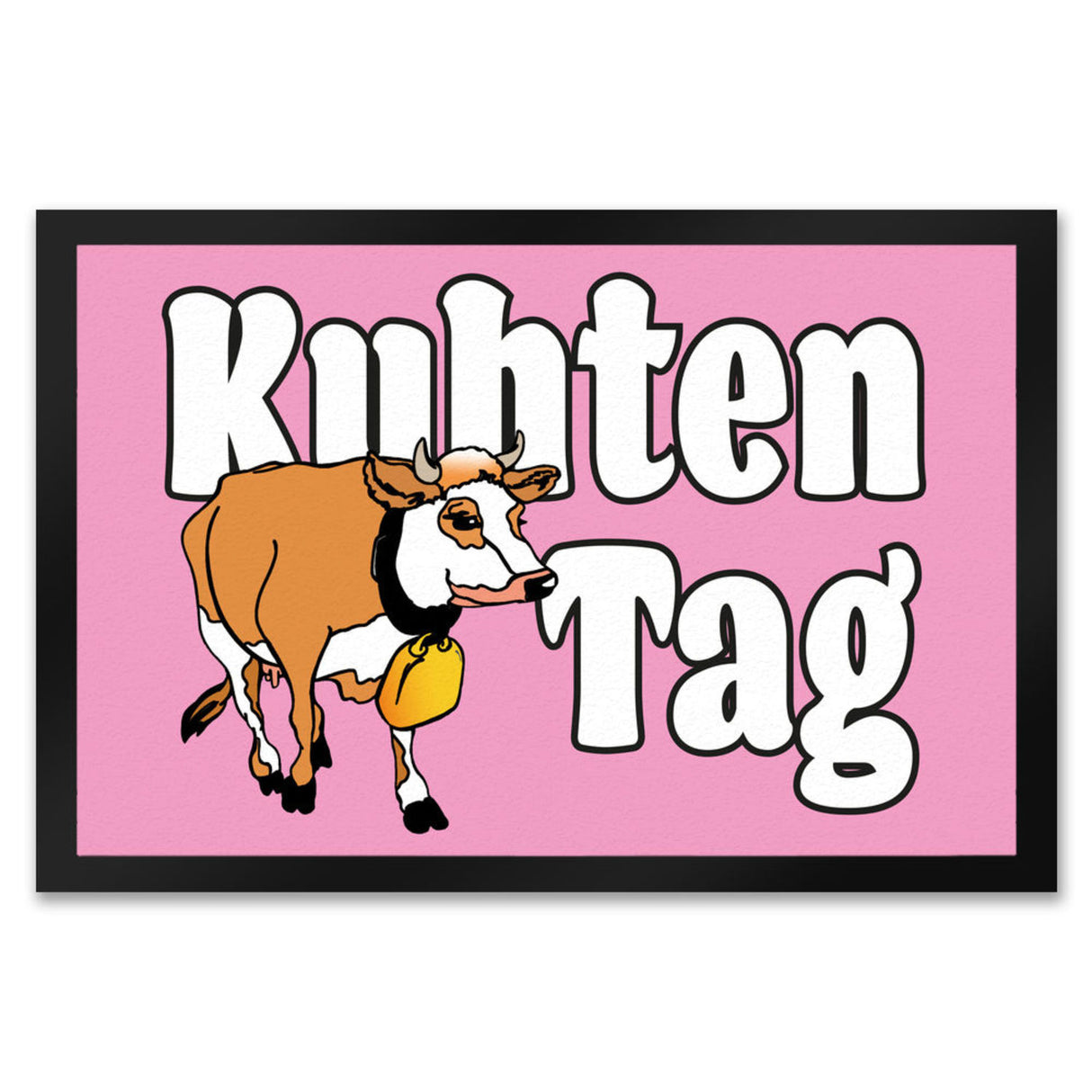 Kuhten Tag Fußmatte mit Kuh zum Thema Bauernhof