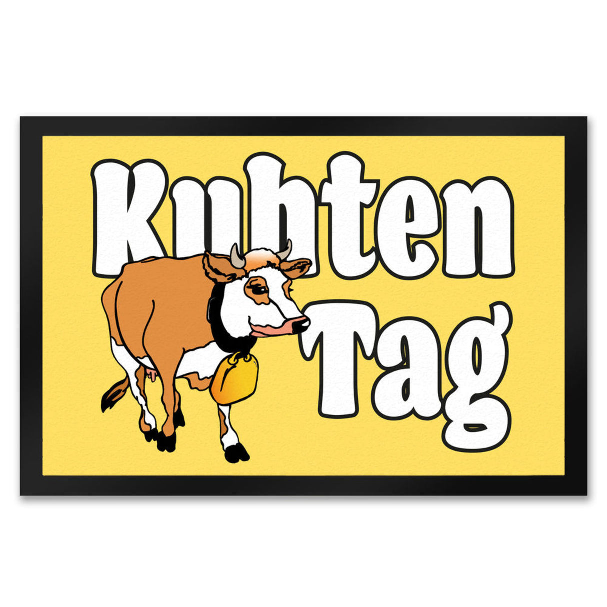 Kuhten Tag Fußmatte mit Kuh zum Thema Bauernhof