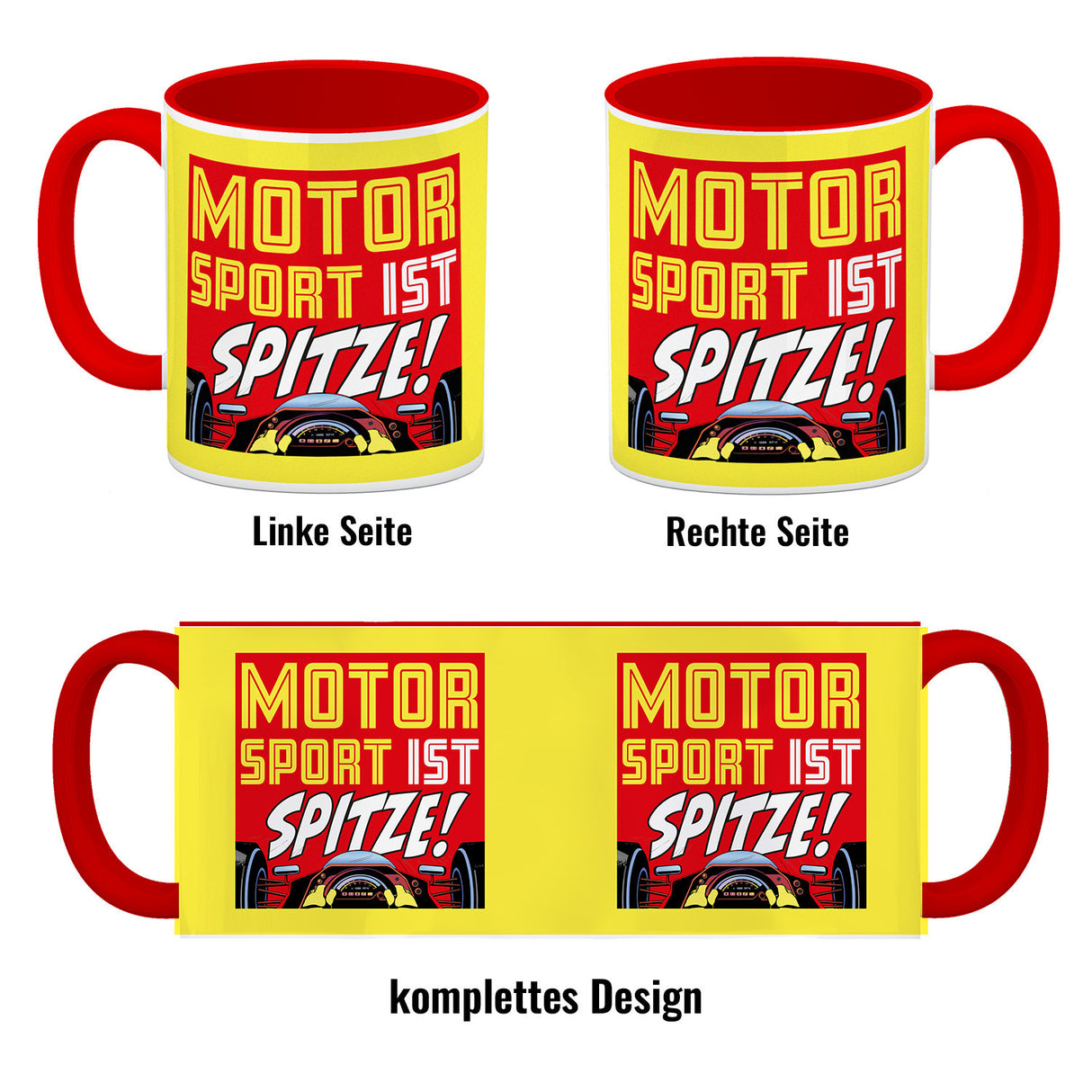 Motorsport ist spitze! Rennwagen Kaffeebecher
