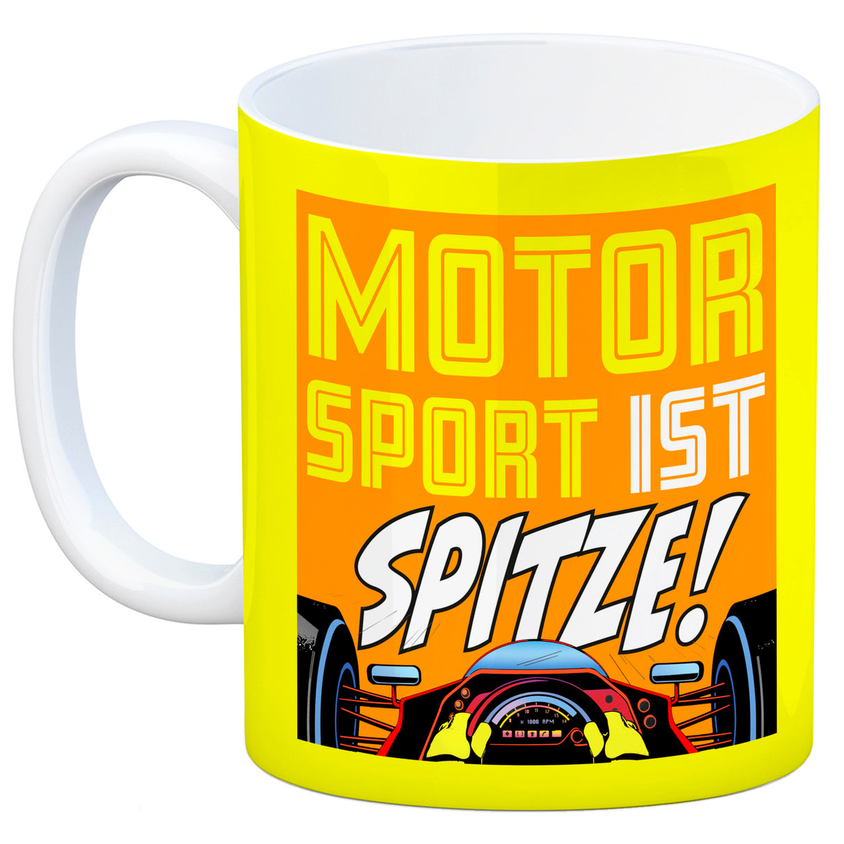 Motorsport ist spitze! Rennwagen Kaffeebecher