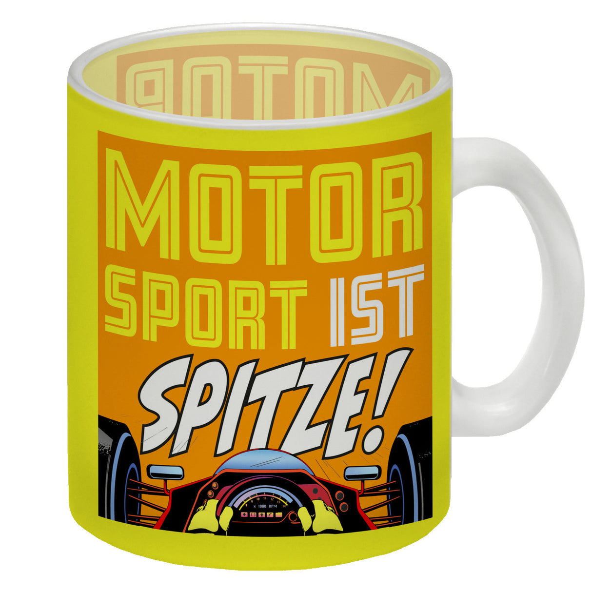 Motorsport ist spitze! Rennwagen Kaffeebecher
