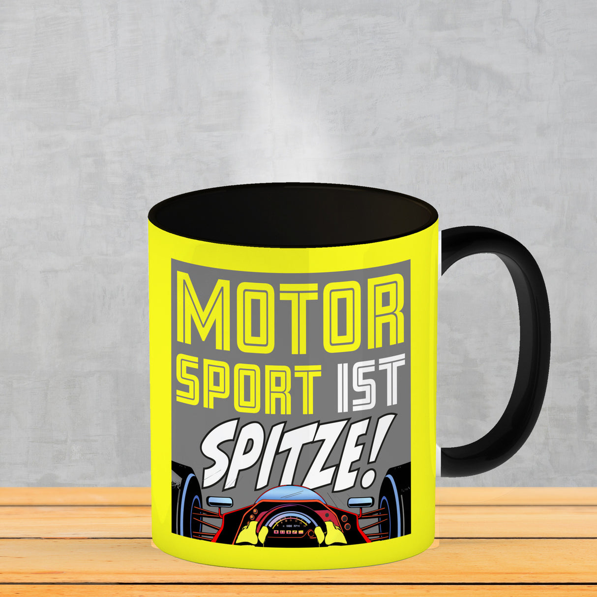 Motorsport ist spitze! Rennwagen Kaffeebecher