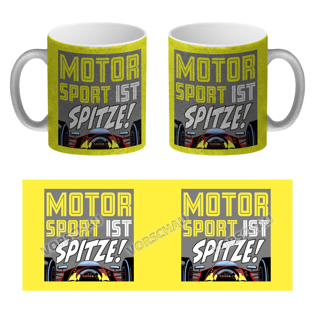 Motorsport ist spitze! Rennwagen Kaffeebecher