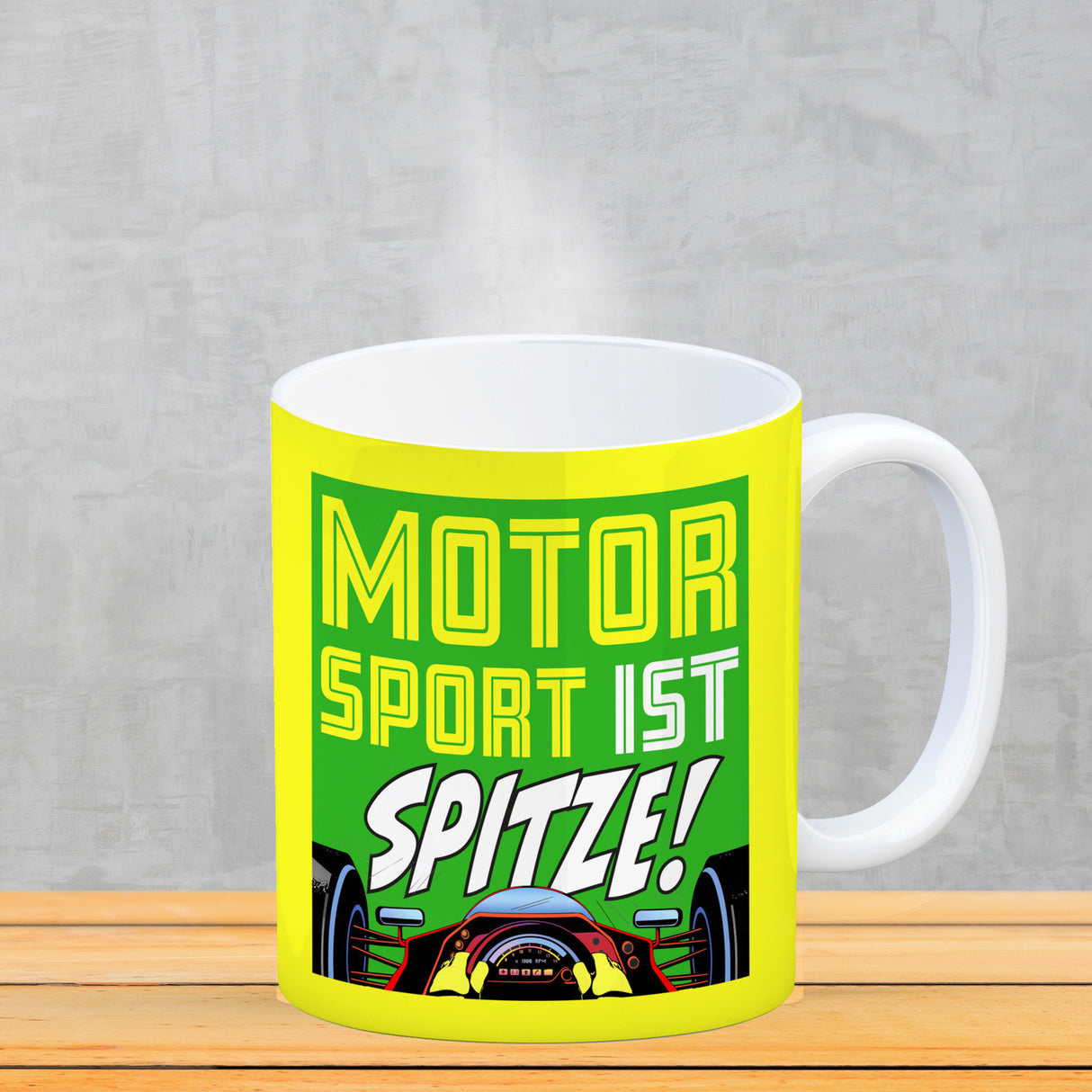 Motorsport ist spitze! Rennwagen Kaffeebecher
