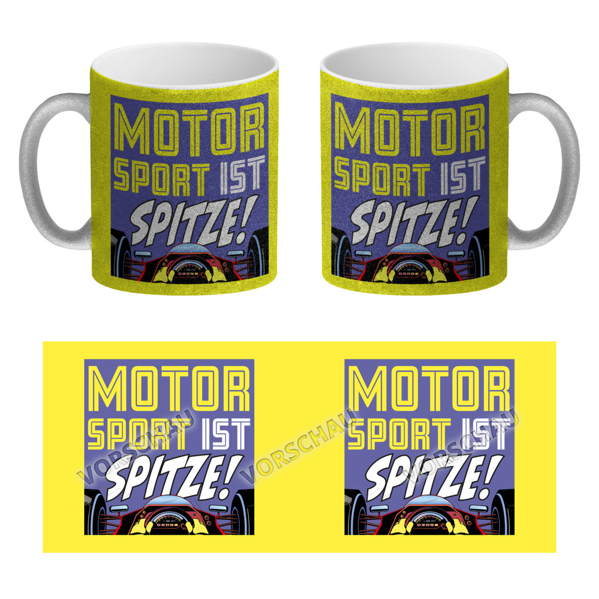 Motorsport ist spitze! Rennwagen Kaffeebecher
