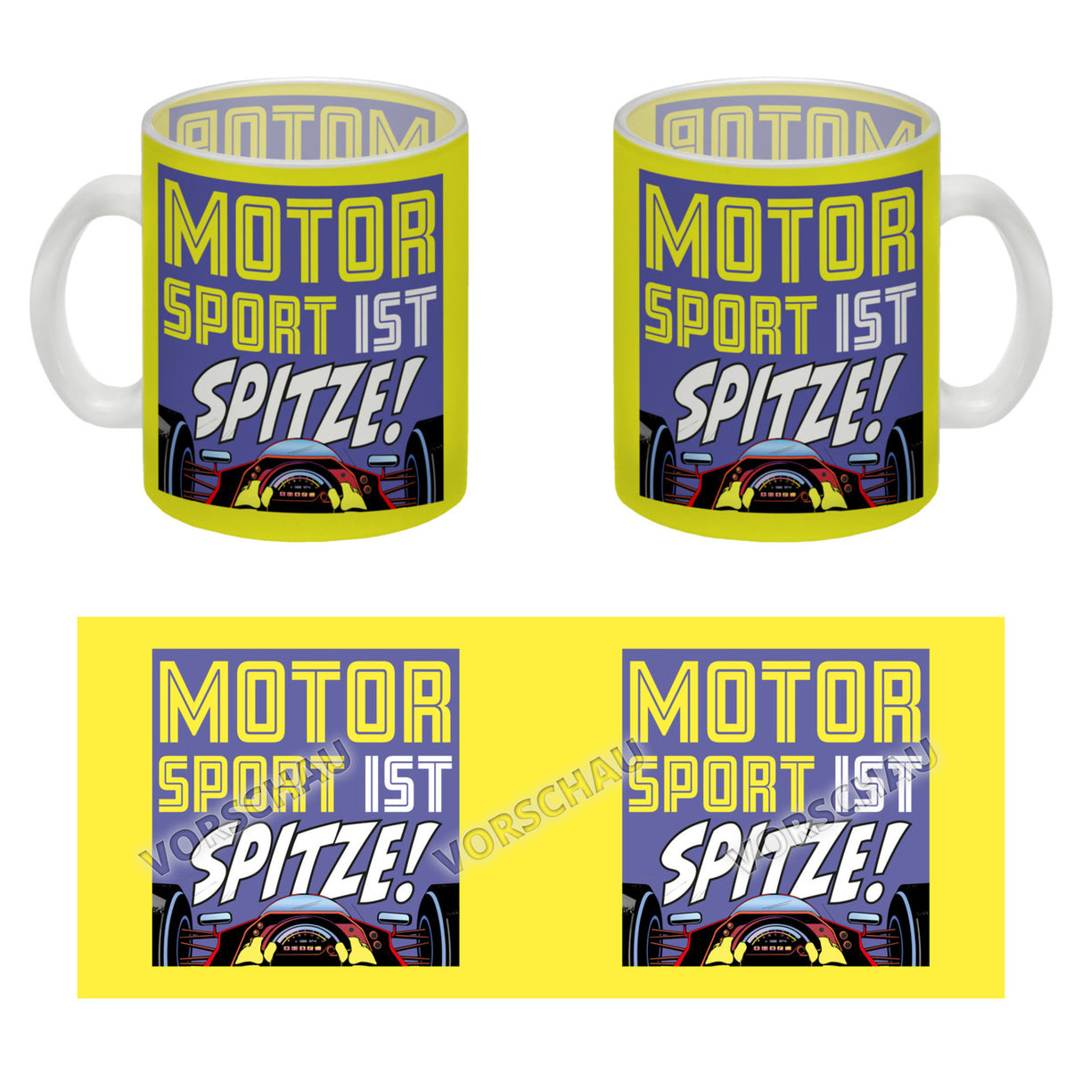 Motorsport ist spitze! Rennwagen Kaffeebecher