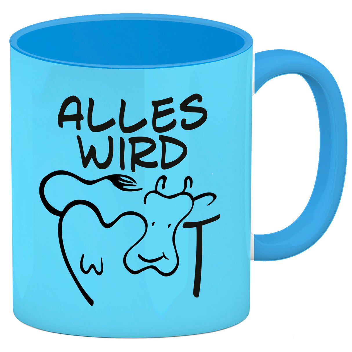 Alles wir KUHt Kaffeebecher zum Thema Bauernhof mit Kuh Motiv