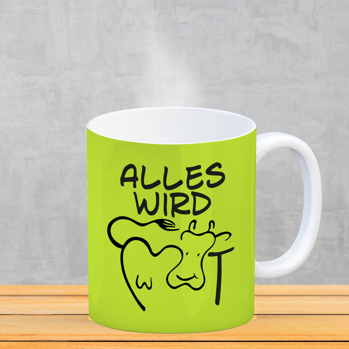 Alles wir KUHt Kaffeebecher zum Thema Bauernhof mit Kuh Motiv
