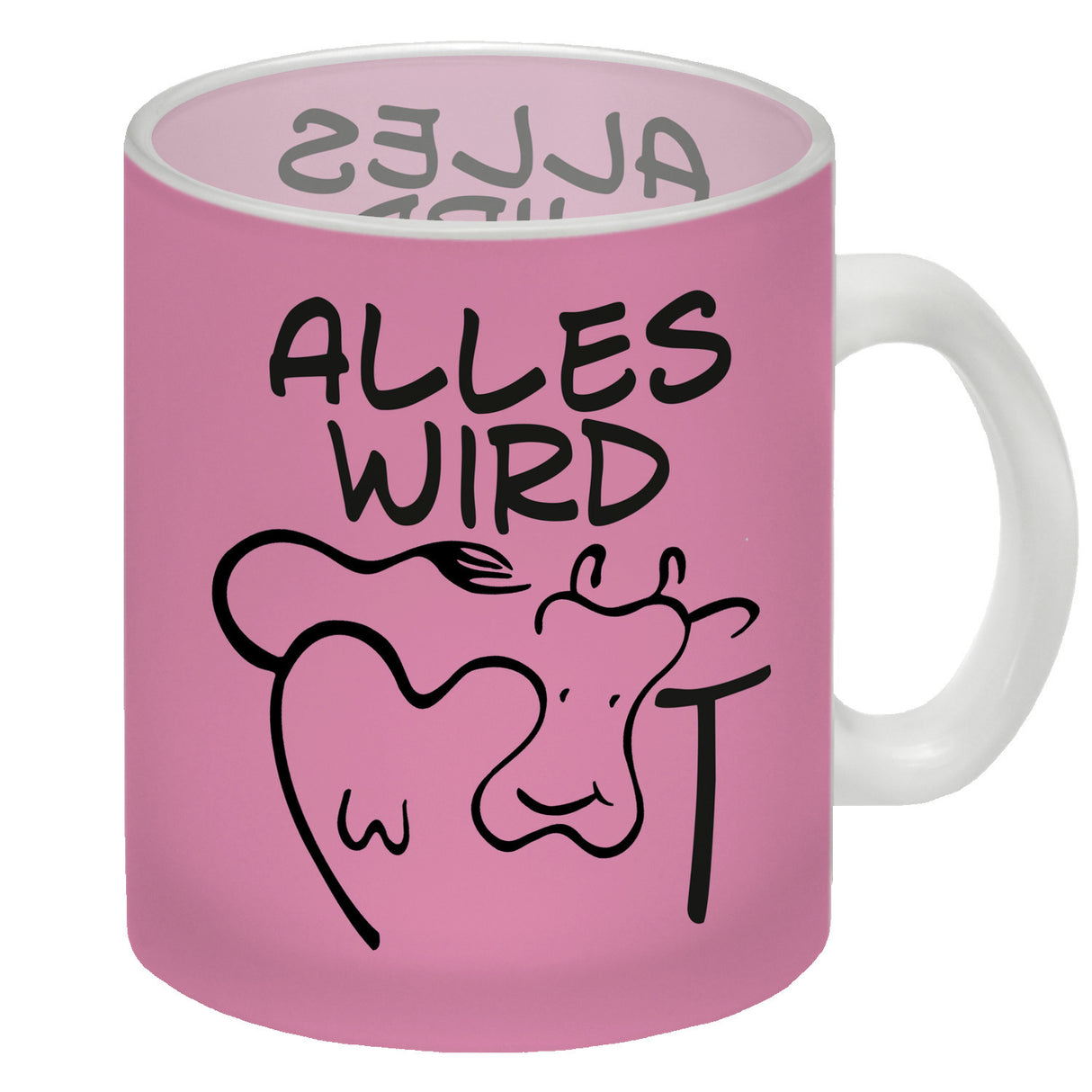 Alles wir KUHt Kaffeebecher zum Thema Bauernhof mit Kuh Motiv