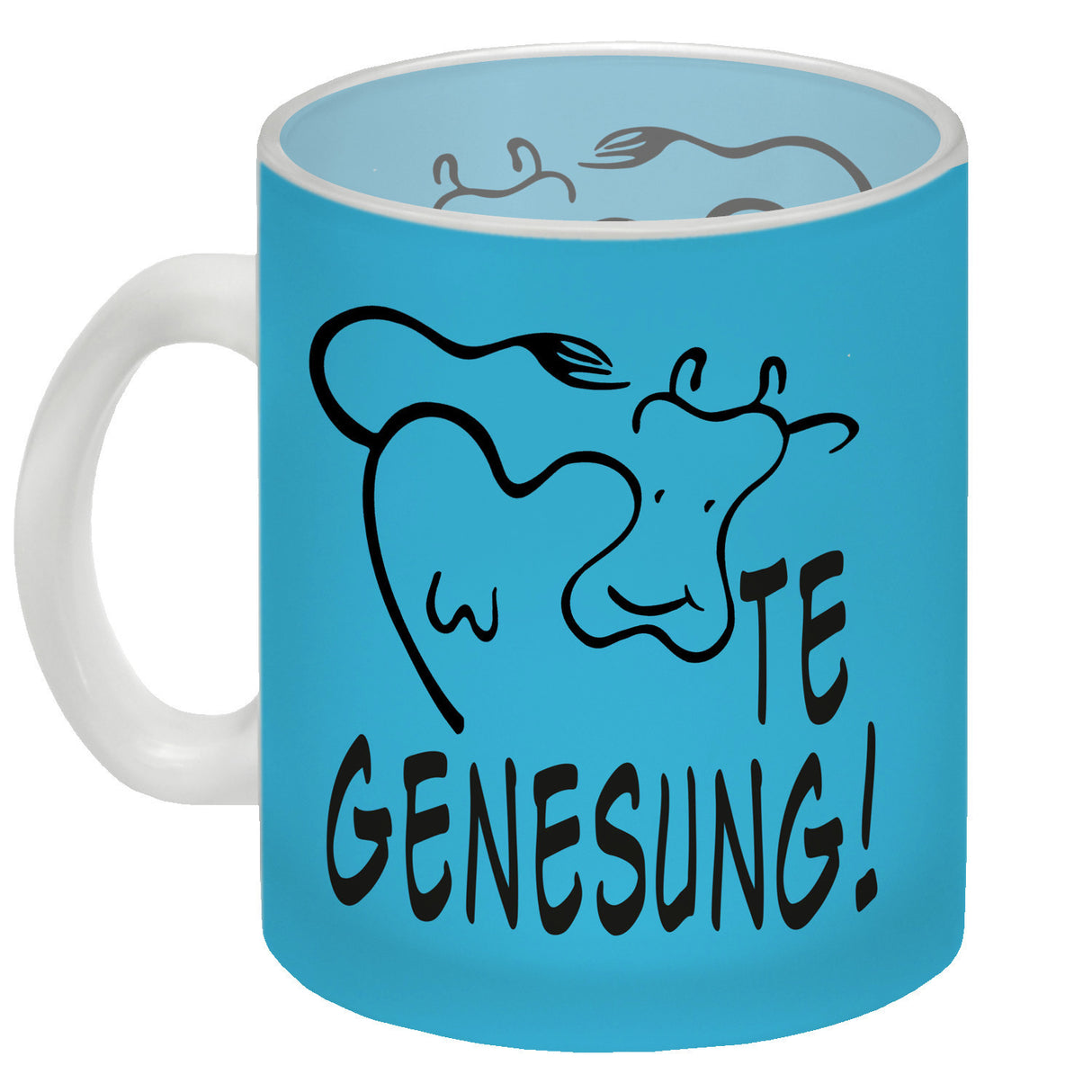 KUHte Genesung Kaffeebecher mit Kuh Motiv