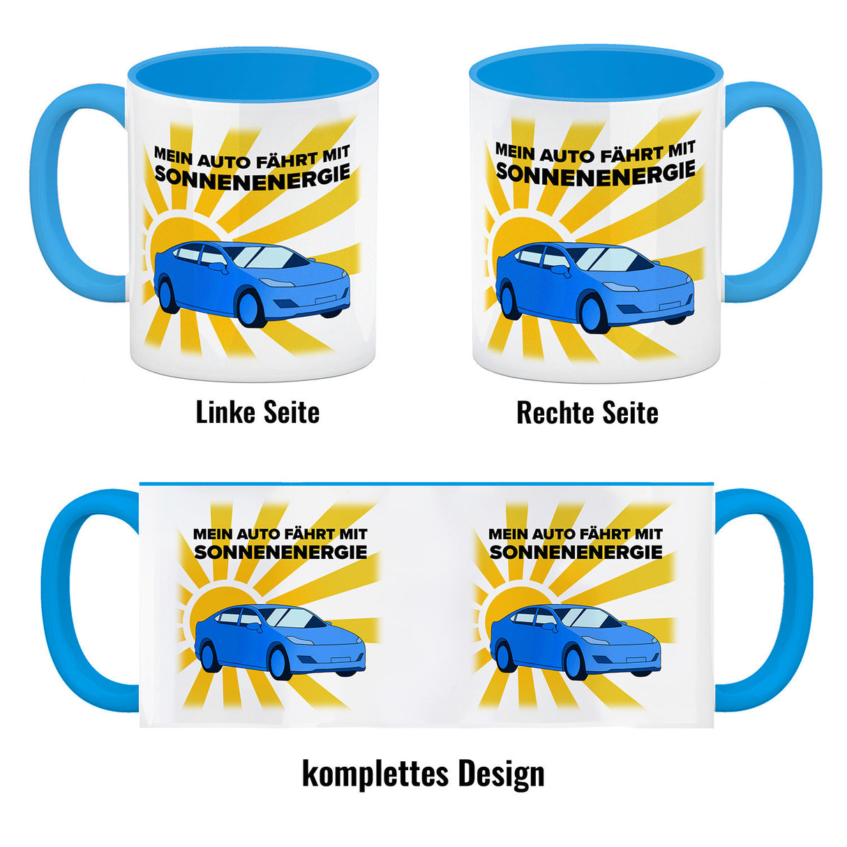 Mein Auto fährt mit Sonnenenergie Kaffeebecher