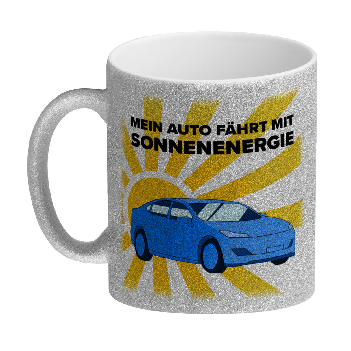 Mein Auto fährt mit Sonnenenergie Kaffeebecher